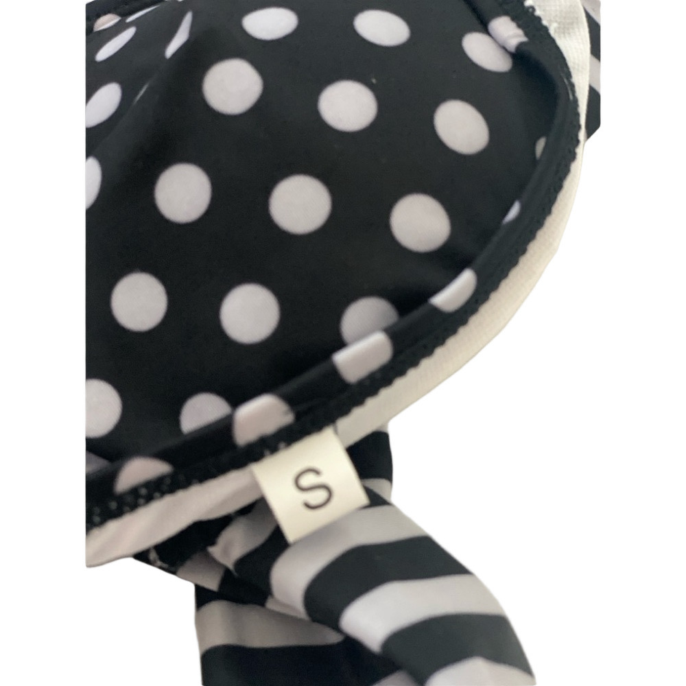 Polka and stripes black Swimwear Set, Size S & M - Picture 5 of 5